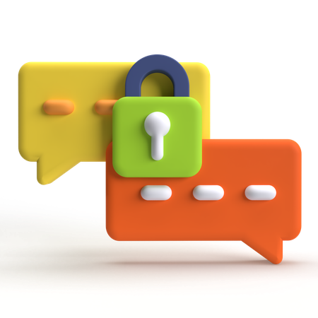 Protection des discussions  3D Icon