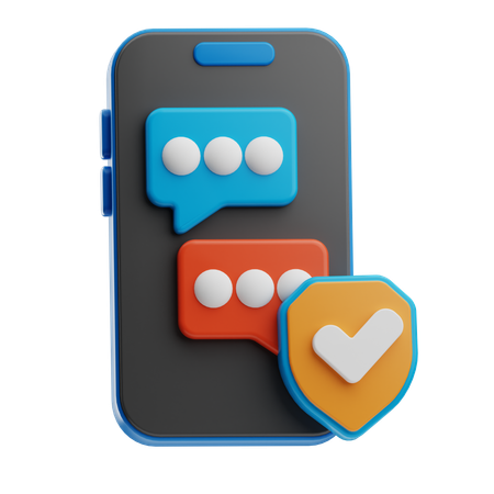 Chat Protection  3D Icon