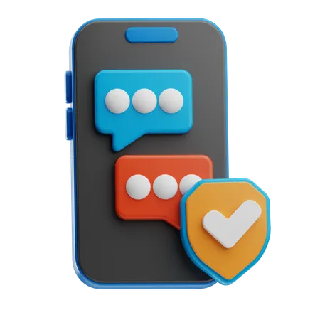 Chat Protection  3D Icon