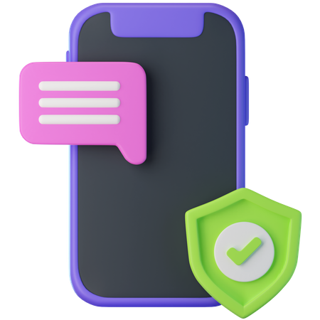 Chat Protection  3D Icon