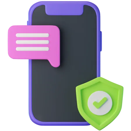 Chat Protection  3D Icon