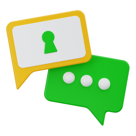 Chat Protection  3D Icon