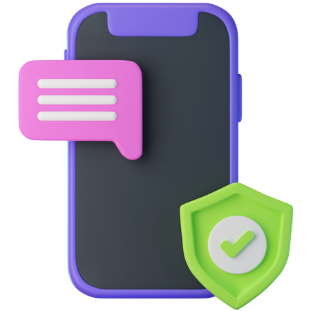 Chat Protection 3D Icon