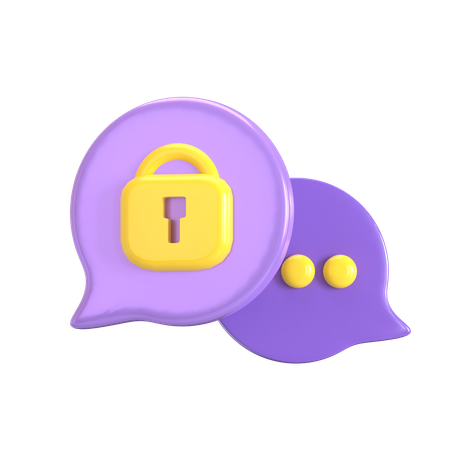 Protection des discussions  3D Icon