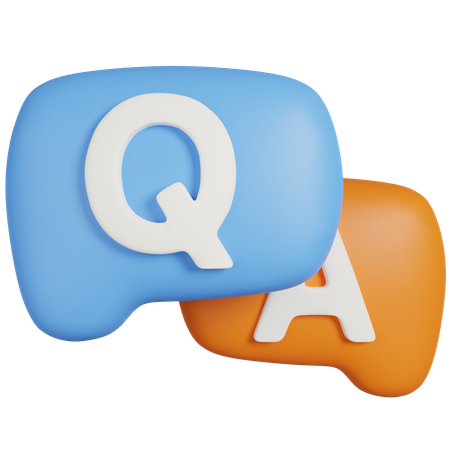 Chat Q&A Mark  3D Icon