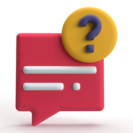 Chat Question  3D Icon