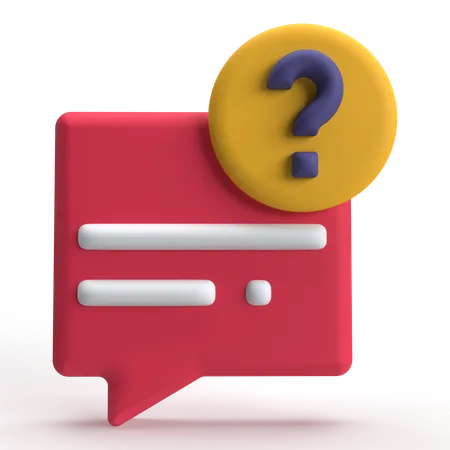 Chat Question  3D Icon