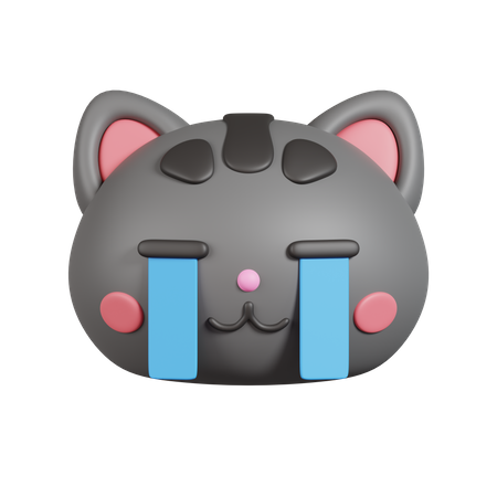 Emoji chat qui pleure  3D Emoji