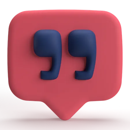 Chat Quote  3D Icon