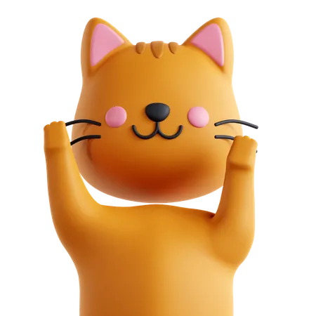 Chat relaxant  3D Icon