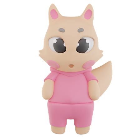 Chat renard  3D Icon