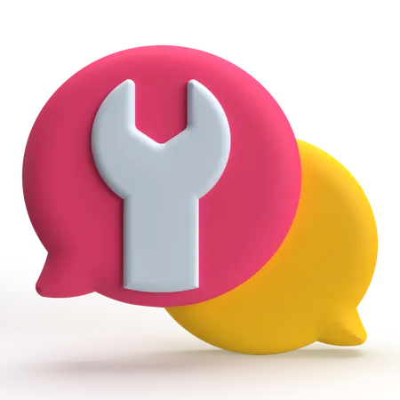 Chat Repair  3D Icon