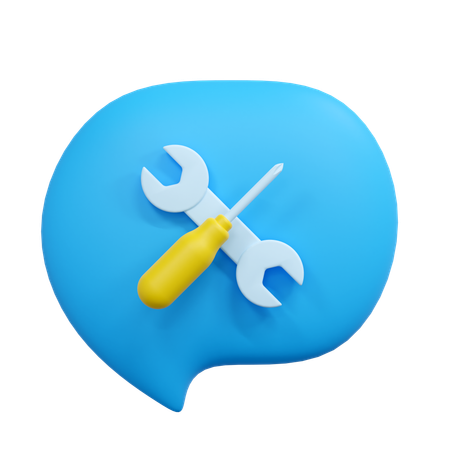 Chat repair  3D Icon