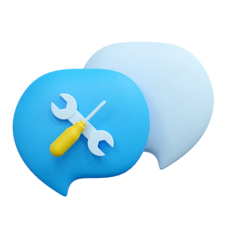 Chat repair  3D Icon