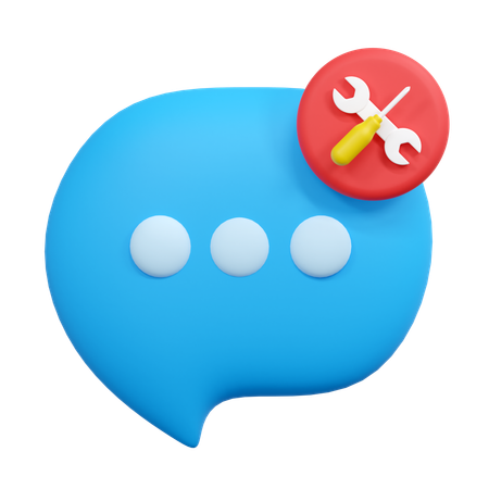 Chat repair  3D Icon