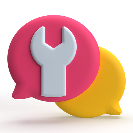 Chat Repair  3D Icon