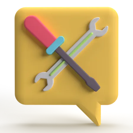 Chat Repair  3D Icon