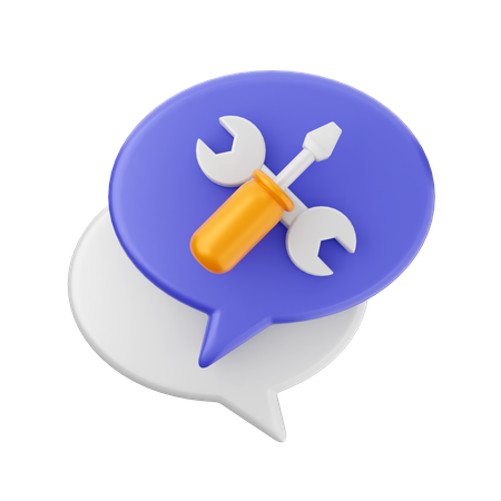 Chat Repair  3D Icon