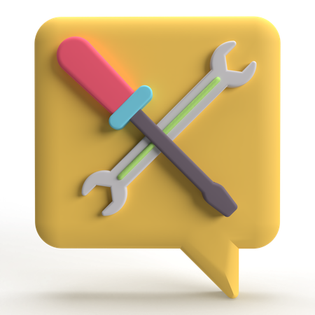 Chat-Reparatur  3D Icon