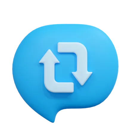 Chat Restore Illustration 3D Icon