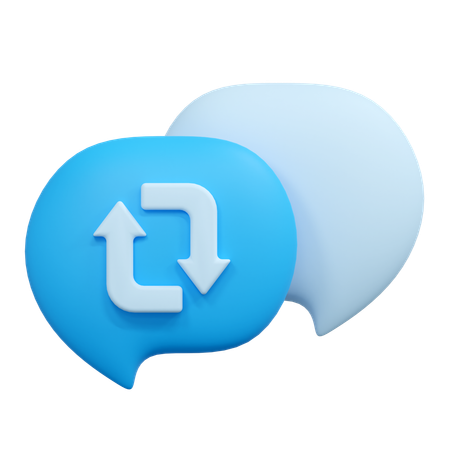 Chat restore  3D Icon