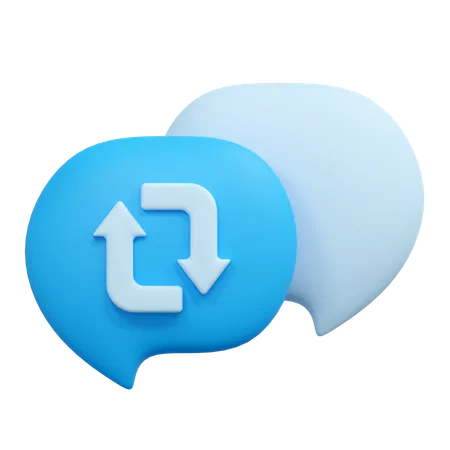 Chat restore  3D Icon