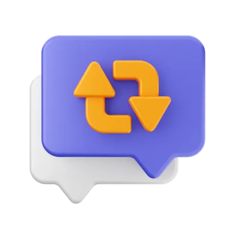 Chat restore  3D Icon