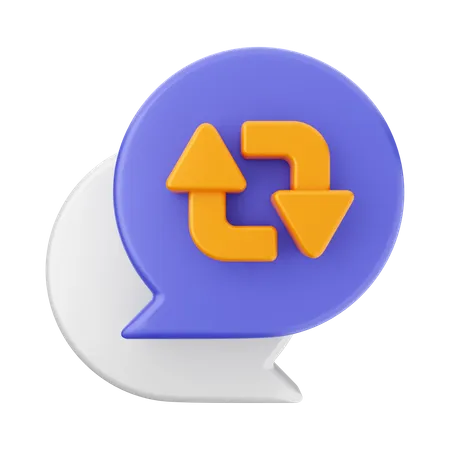 Chat Restore  3D Icon