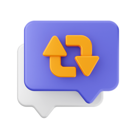 Chat restore 3D Icon