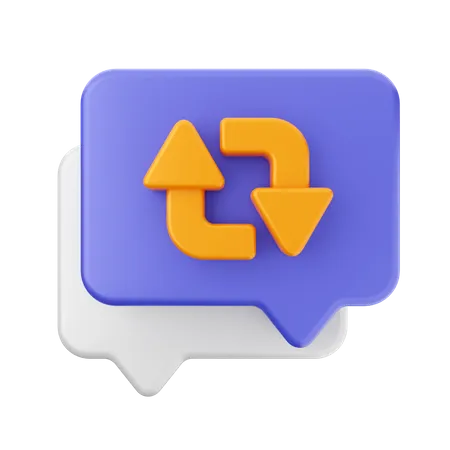 Chat restore 3D Icon