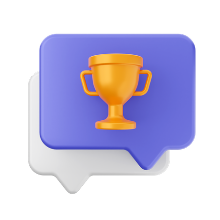 Chat reward trophy  3D Icon
