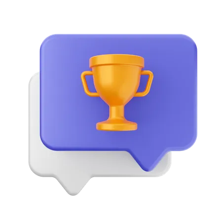 Chat reward trophy  3D Icon