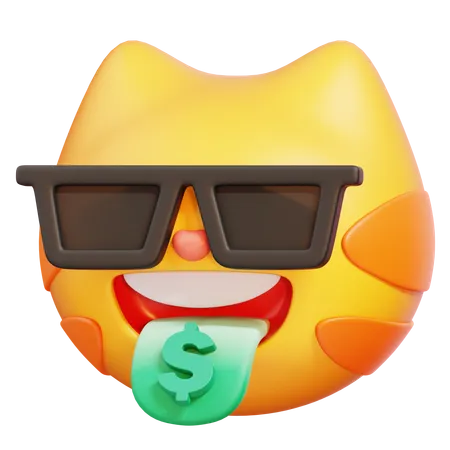 Emoji chat riche  3D Icon