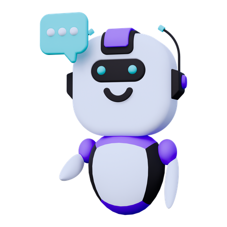 Chat Robot  3D Icon