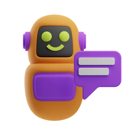 Chat robotique  3D Icon