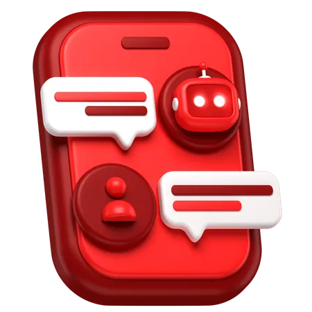 Chat robotique  3D Icon