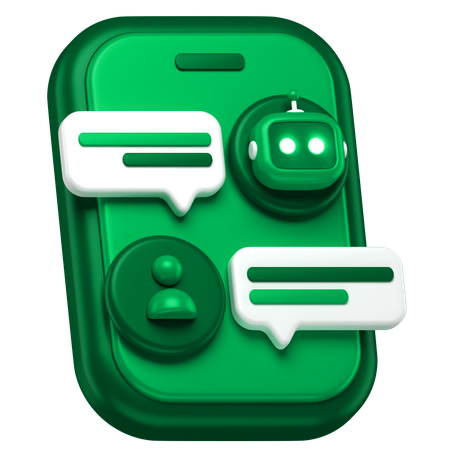 Chat robotique  3D Icon