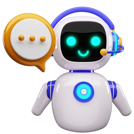 Chat de robots  3D Icon