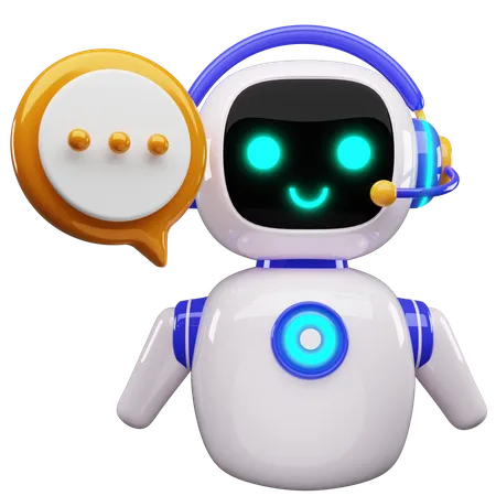 Chat de robots  3D Icon