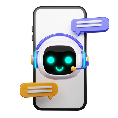 Chat de robots  3D Icon