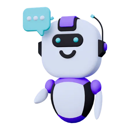 Chat Robot  3D Icon