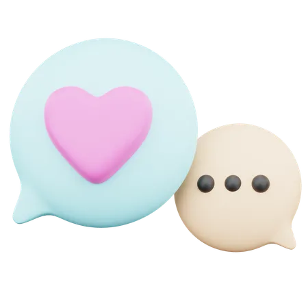 Conversation romantique  3D Icon