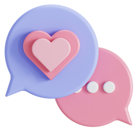 Conversation romantique  3D Icon