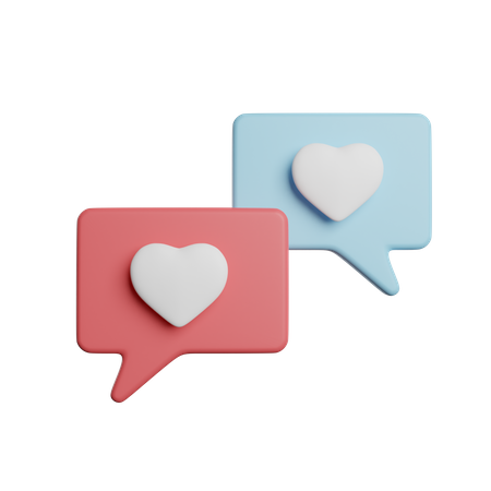 Conversation romantique  3D Icon