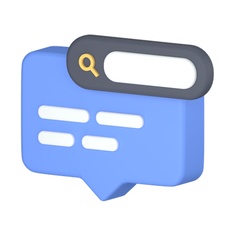 Chat search  3D Icon