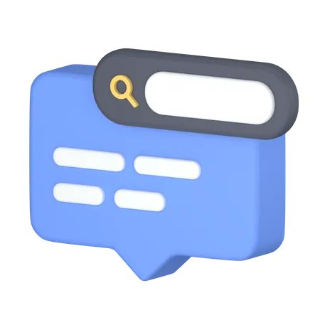 Chat search  3D Icon