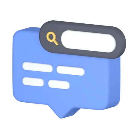 Search History Chat 3D Icon