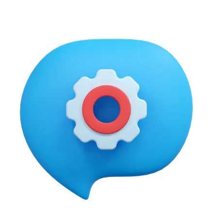 Chat Setting Illustration 3D Icon