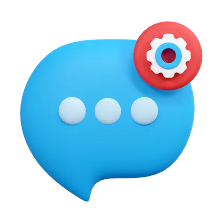 Chat Setting Illustration 3D Icon