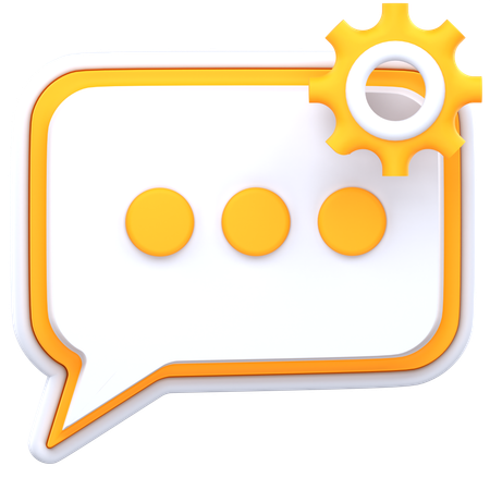 Chat setting  3D Icon